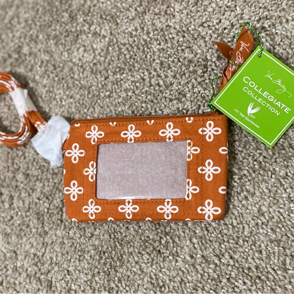 Vera Bradley Orange and White Floral ID Holder - Picture 3 of 6